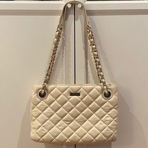 Kate Spade White Quilted Shoulder Bag